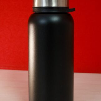 A matte black insulated steel bottle